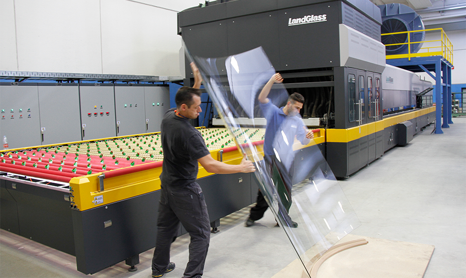 LandGlass glass tempering machine in Italy